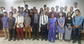 The Governor of Arunachal Pradesh Shri JP Rajkhowa  interacting  with the students  of International Symposium on Herbal Sweetener, �Sweet Revolution-Stevia, a Boon to Diabetics� organised by the Lovely Professional University, Phagwara, Punjab in collaboration with Industry Green Valley Stevia, Banga, in its University Campus on 21st April 2016